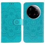 For Xiaomi 15 Ultra Sun Mandala Embossing Pattern Phone Leather Case(Blue)