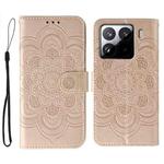 For Xiaomi 15 Pro Sun Mandala Embossing Pattern Phone Leather Case(Rose Gold)