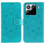 For Xiaomi 15 Pro Sun Mandala Embossing Pattern Phone Leather Case(Blue)
