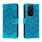 For Honor 200 Lite Global Sun Mandala Embossing Pattern Phone Leather Case(Blue)