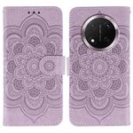 For Honor Magic7 Lite Sun Mandala Embossing Pattern Phone Leather Case(Purple)