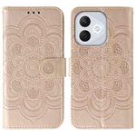For Honor 400 Lite Sun Mandala Embossing Pattern Phone Leather Case(Rose Gold)