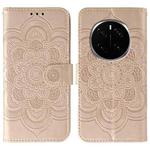 For Honor Magic7 Pro Sun Mandala Embossing Pattern Phone Leather Case(Rose Gold)