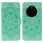 For Honor Magic7 Pro Sun Mandala Embossing Pattern Phone Leather Case(Green)