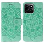 For Honor Play 60 Plus / 200 Smart / X7C Sun Mandala Embossing Pattern Phone Leather Case(Green)