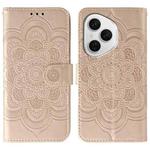 For Honor 400 Pro Global 160.8mm Sun Mandala Embossing Pattern Phone Leather Case(Rose Gold)