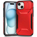 For iPhone 15 Sliding Camshield Phone Case(Red)