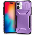 For iPhone 16 Sliding Camshield Phone Case(Purple)