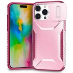 For iPhone 16 Pro Sliding Camshield Phone Case(Pink + Rose Red)