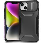 For iPhone 14 / 13 Sliding Camshield Phone Case(Black)