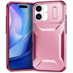 For iPhone 17 Sliding Camshield Phone Case(Pink + Rose Red)