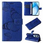 For OPPO A60 4G Global 3D Butterfly Embossed Pattern Flip Leather Phone Case(Blue)