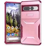 For Google Pixel 7 Pro Sliding Camshield Phone Case(Pink + Rose Red)