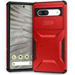 For Google Pixel 7a Sliding Camshield Phone Case(Red)