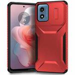 For Motorola Moto G Play 4G 2024 Sliding Camshield Phone Case(Red)