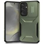 For Samsung Galaxy S24+ 5G Sliding Camshield Phone Case(Alpine Green)