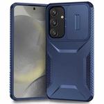 For Samsung Galaxy S24+ 5G Sliding Camshield Phone Case(Blue)