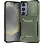 For Samsung Galaxy S24 FE 5G Sliding Camshield Phone Case(Alpine Green)