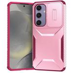 For Samsung Galaxy S24 FE 5G Sliding Camshield Phone Case(Pink + Rose Red)