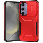 For Samsung Galaxy S24 FE 5G Sliding Camshield Phone Case(Red)