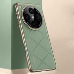 For OPPO Find X8 Pro Plain Leather PC Phone Case(Green)