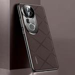 For vivo S20 Pro Plain Leather PC Phone Case(Brown)