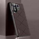 For vivo S30 Pro mini Plain Leather PC Phone Case(Brown)