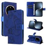 For Honor Magic7 5G 3D Butterfly Embossed Pattern Flip Leather Phone Case(Blue)