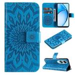 For OPPO A60 4G Global Embossed Sunflower Pattern Flip Leather Phone Case(Blue)