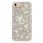 For iPhone 8 / 7 Transparent Frame Glitter Powder TPU Phone Case(White)
