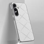 For Samsung Galaxy S25+ 5G Plain Leather PC Phone Case(White)
