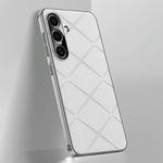 For Samsung Galaxy S25 5G Plain Leather PC Phone Case(White)