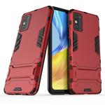 For Huawei Honor X10 Max PC + TPU Shockproof Protective Case with Invisible Holder(Red)