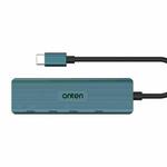 Onten UC622 10Gbps USB-C / Type-C to 2 x USB + 2 x USB-C / Type-C 4 in 1 HUB Docking Station, Length:1.5m(Green)