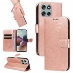 For Motorola Moto G56 5G Swallowtail Butterfly Embossed Leather Phone Case(Rose Gold)