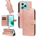 For Honor 400 Lite Swallowtail Butterfly Embossed Leather Phone Case(Rose Gold)
