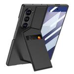 For Samsung Galaxy Z Fold7 5G GKK Integrated Rotor Bracket Recessed Card Bag Phone Case(Black)