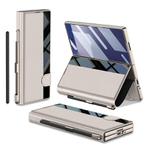 For Samsung Galaxy Z Fold7 5G GKK Integrated Full Coverage Flip Phone Case with Pen Slot, Not Included Pen(Titanium Gray)