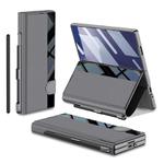 For Samsung Galaxy Z Fold7 5G GKK Integrated Full Coverage Flip Phone Case with Pen Slot, Not Included Pen(Grey)