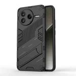 For Redmi K80 Punk Armor 2 in 1 PC + TPU Phone Case with Holder(Black)