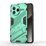 For Redmi K80 Punk Armor 2 in 1 PC + TPU Phone Case with Holder(Green)