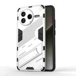 For Redmi K80 Punk Armor 2 in 1 PC + TPU Phone Case with Holder(White)