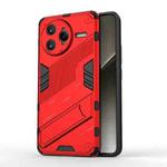 For Redmi K80 Pro Punk Armor 2 in 1 PC + TPU Phone Case with Holder(Red)