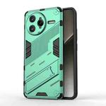 For Redmi K80 Pro Punk Armor 2 in 1 PC + TPU Phone Case with Holder(Green)