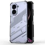 For Redmi A5 4G 171.1mm / Poco C71 Punk Armor 2 in 1 PC + TPU Phone Case with Holder(Grey)