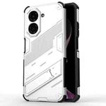 For Redmi A5 4G 171.1mm / Poco C71 Punk Armor 2 in 1 PC + TPU Phone Case with Holder(White)