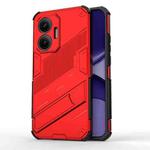 For Redmi Turbo 4 Pro Punk Armor 2 in 1 PC + TPU Phone Case with Holder(Red)