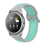For Xiaomi Haylou Solar LS05 Two-tone Silicone Watch Band, Size: 22mm(Grey Teal)