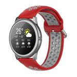 For Xiaomi Haylou Solar LS05 Two-tone Silicone Watch Band, Size: 22mm(Red Gray)