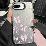 For iPhone 7 Plus / 8 Plus Silver Painting PC Hybrid TPU Phone Case(Bow Black)